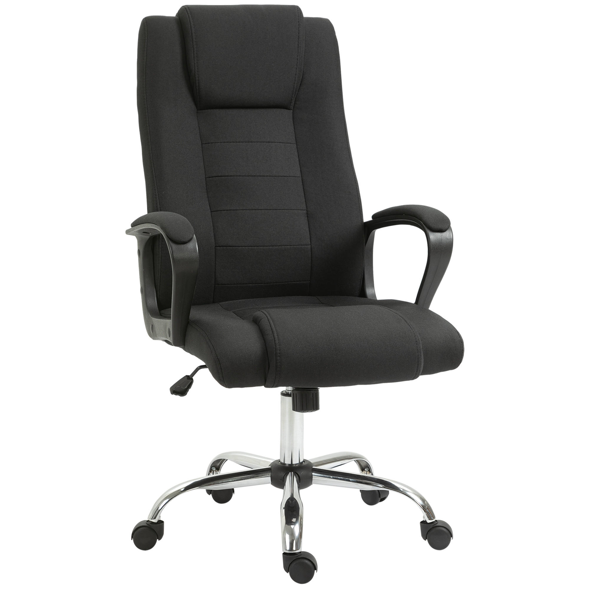 BÜROSTUHL, Computerstuhl, Schwarz - Schwarz, Kunststoff (60/129/65cm) - Vinsetto