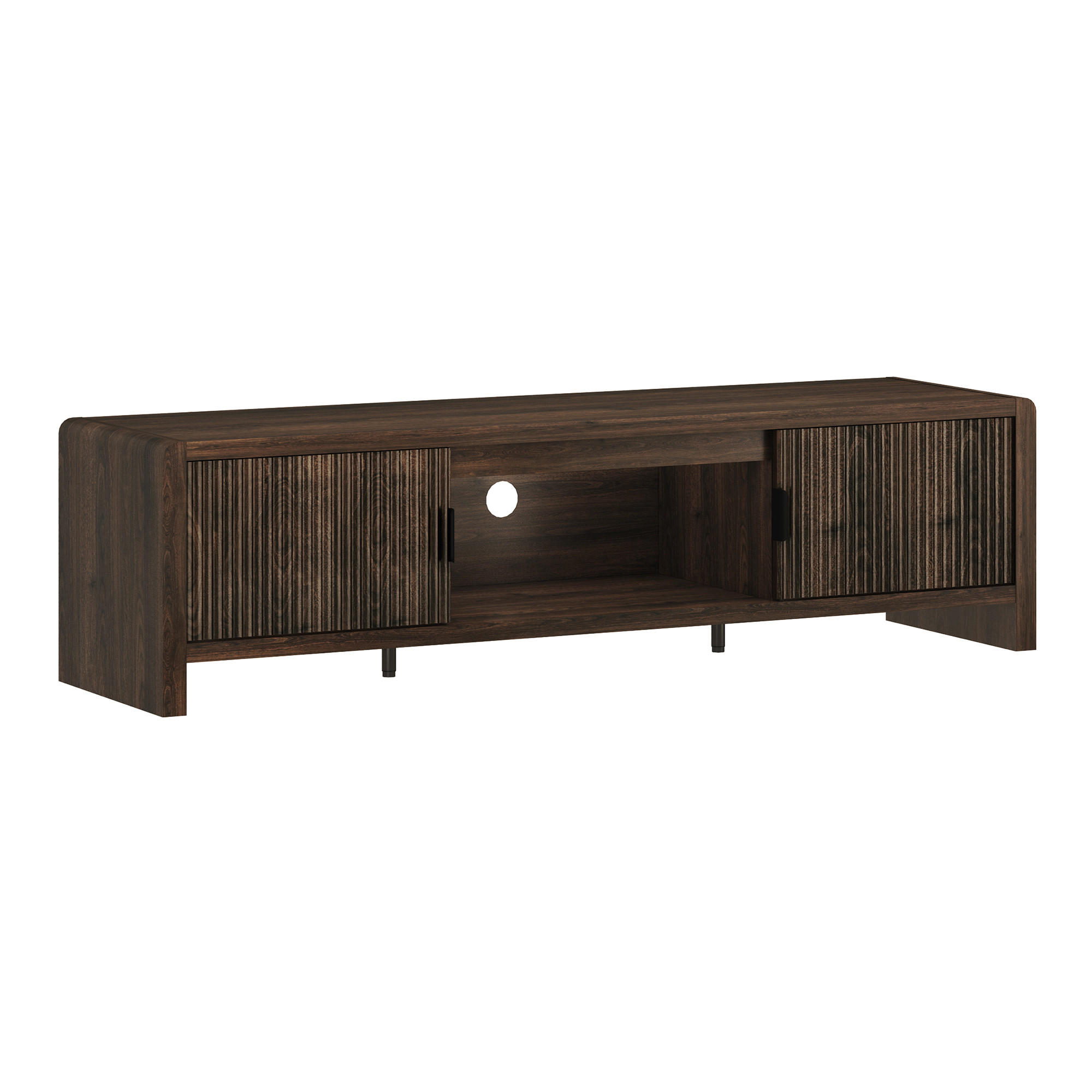 SKŘÍŇ NA TELEVIZOR Lukkodso - barva vlašského ořechu, kompozitní dřevo (150/40/40cm) - [en.casa]