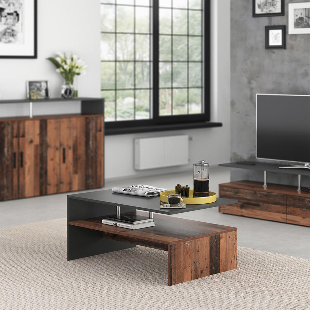 COUCHTISCH Amato Anthrazit 90 x 60 cm - Anthrazit, Holzwerkstoff (60/90/42cm) - Vicco