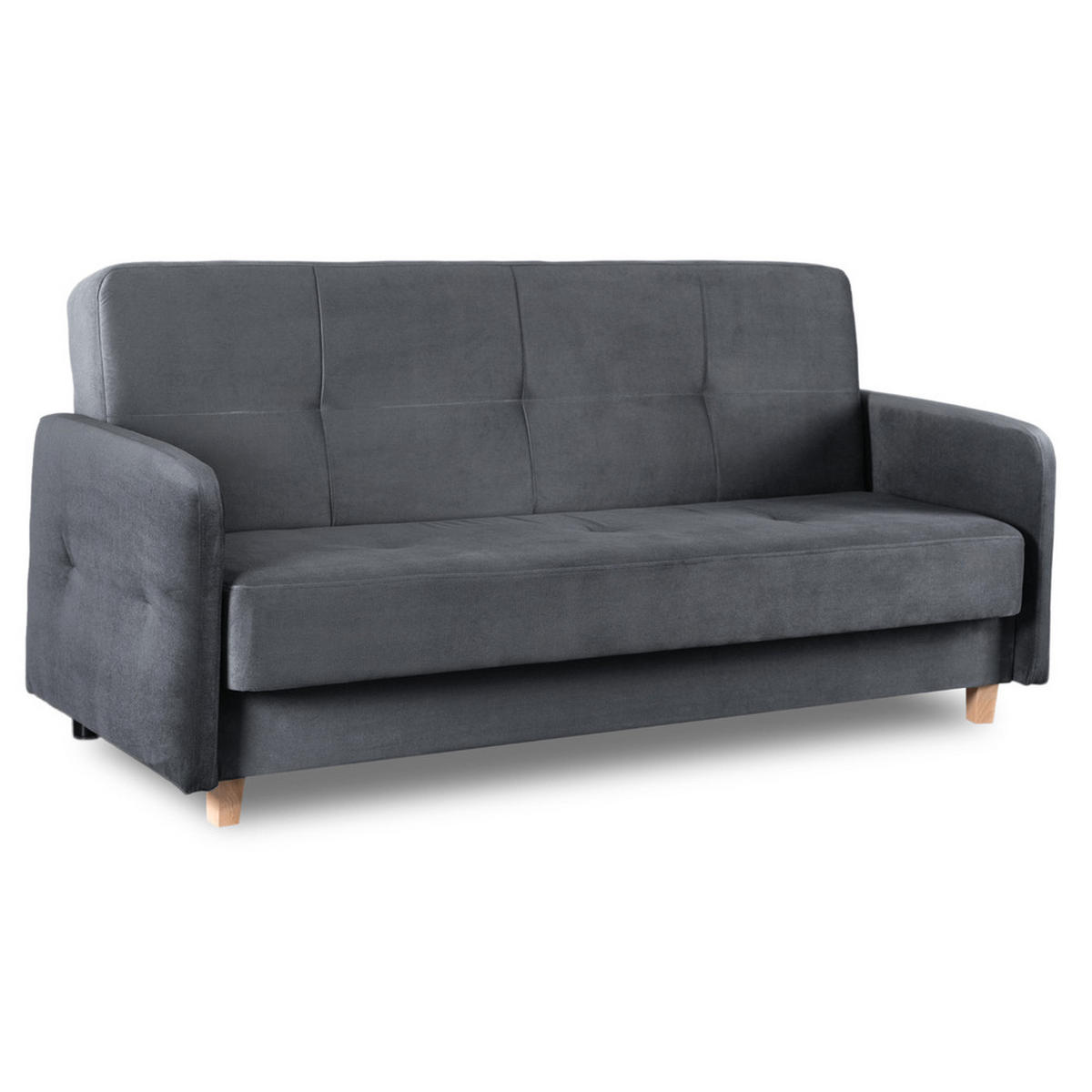 SCHLAFSOFA CUBA ausziehbar Zweisitzer Grau - Grau, Holz/Textil (199/96/85cm) - makarowski meble