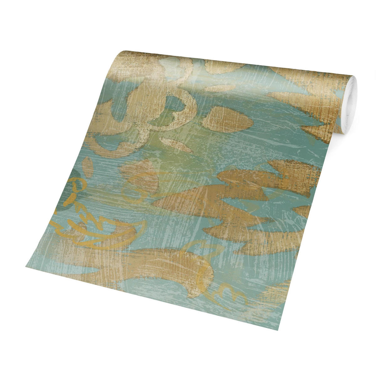 FOTOTAPETE Marokkanische Collage in Gold und Türkis II 336/225 cm - Goldfarben, Papier (336/225cm) - Bilderwelten