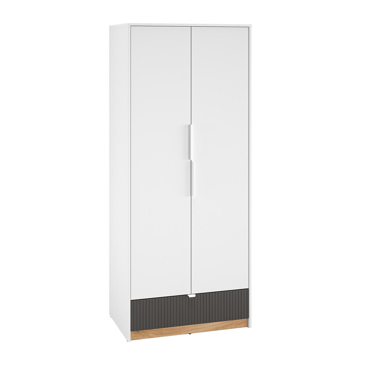SCHRANK 2 Türen Ronan Weiß - Weiß, Holzwerkstoff (82/196/53cm) - Petits-meubles
