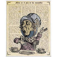 POSTER Mad Hatter A4 Rahmenlos - Klar, Papier (29.7/5/21cm) - Nacnic