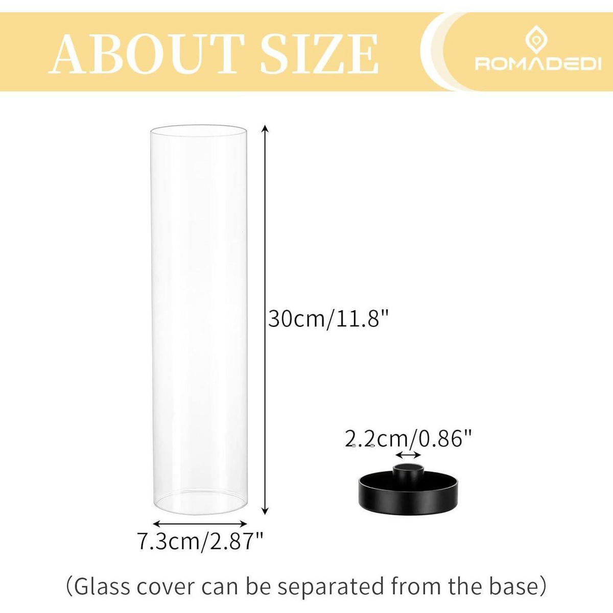 KERZENSTÄNDER 2er Set Metall Glas Schwarz - Schwarz, Metall (19.5/33/11.5cm)