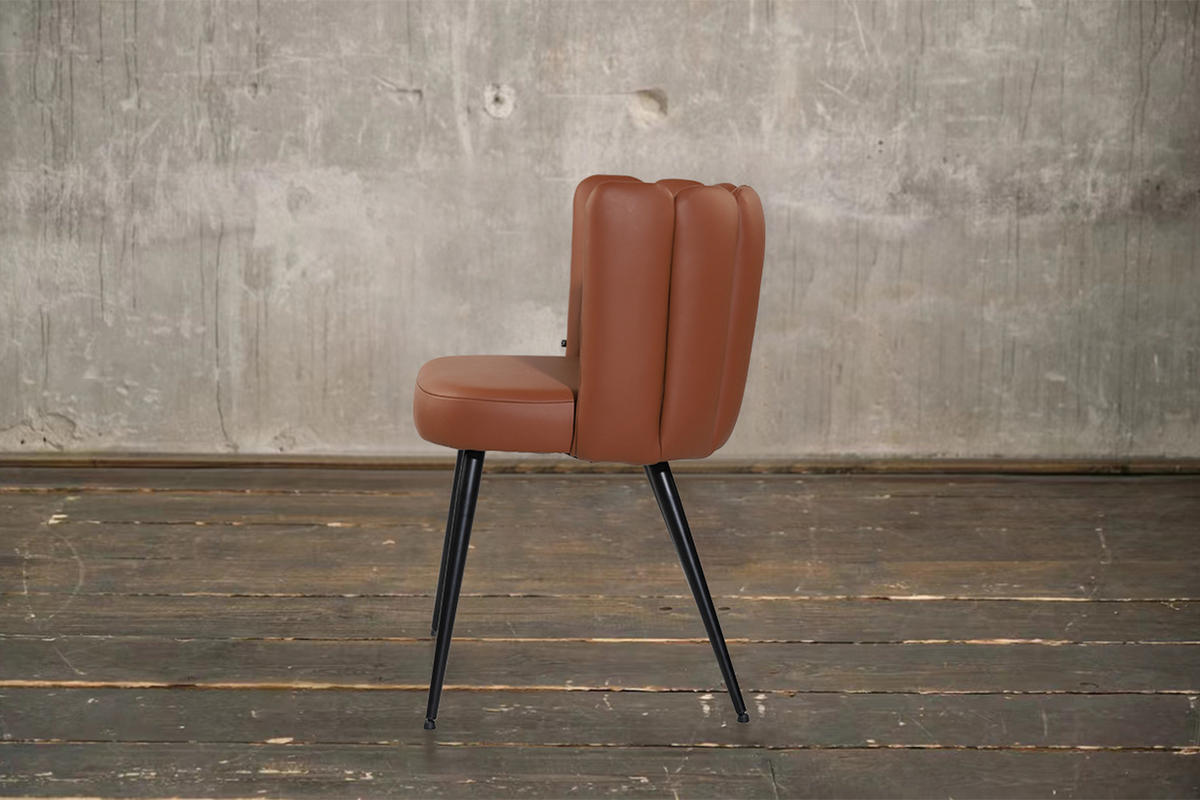 ESSZIMMERSTUHL JADA Braun Leder - Dunkelbraun/Braun, Leder (59/79/55cm) - KAWOLA