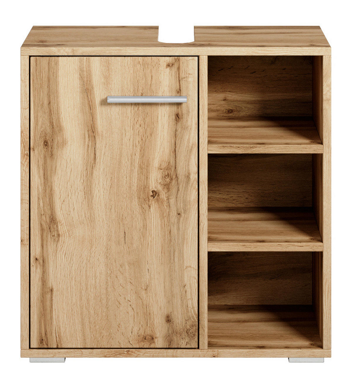WASCHBECKENUNTERSCHRANK Neptunus 1 Tür Eiche - 60 x 30 x 60 cm - Eichefarben, Holz (60/60/28cm) - Badplaats