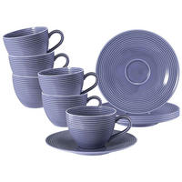 KAFFEETASSEN MIT UNTERTASSEN Beat Color Glaze Fliederblau 260 ml 6er Set - Flieder, Keramik (16.7/8.6/16.7cm) - Seltmann Weiden