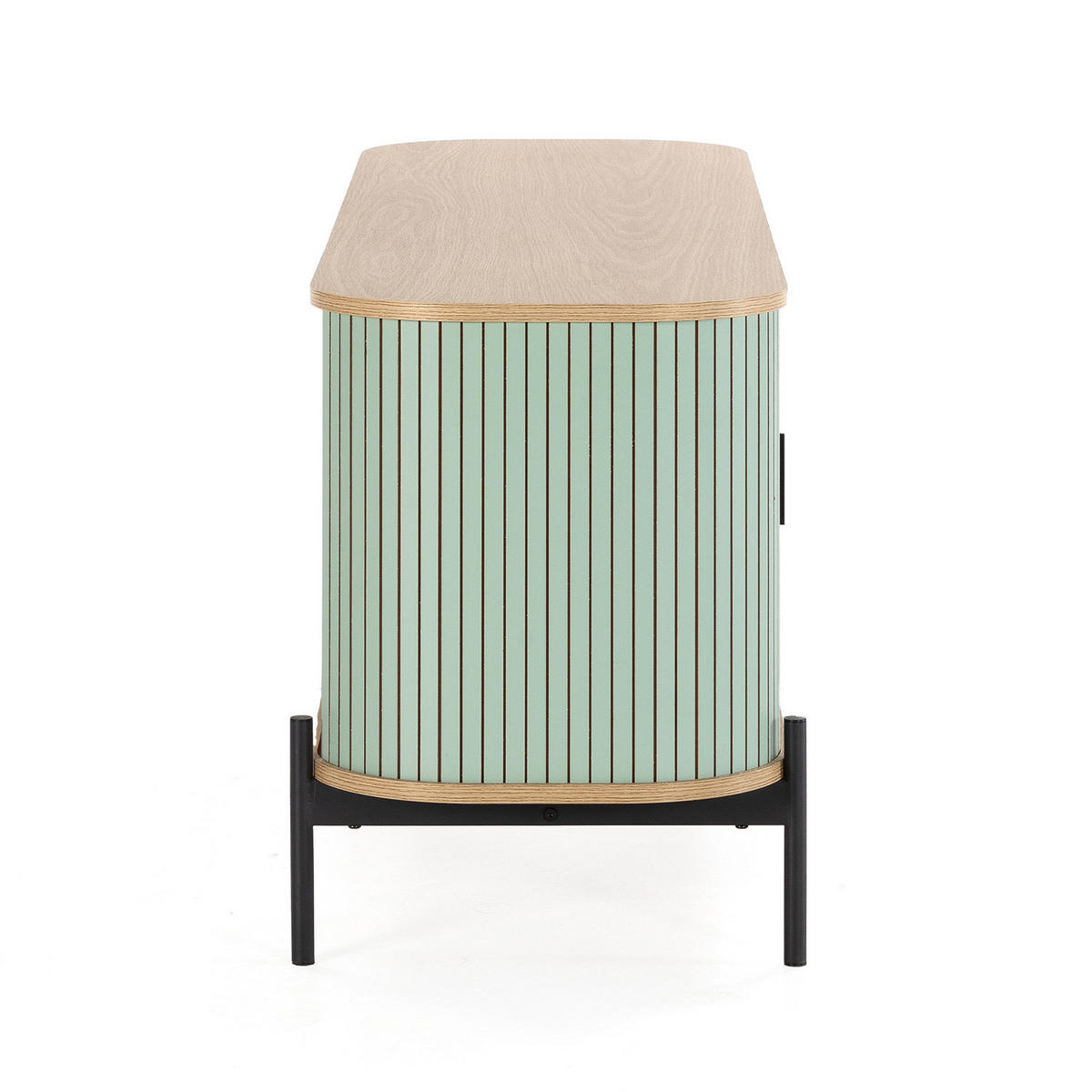 TV-ELEMENT Mónaco 2 türen blaue Farbe - Blau, Holzwerkstoff (140/55/40cm) - VS Venta-stock