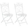 GARTENKLAPPSTUHL 2er Set Metall weiß - Weiß, Metall (40/92/50cm) - CLP