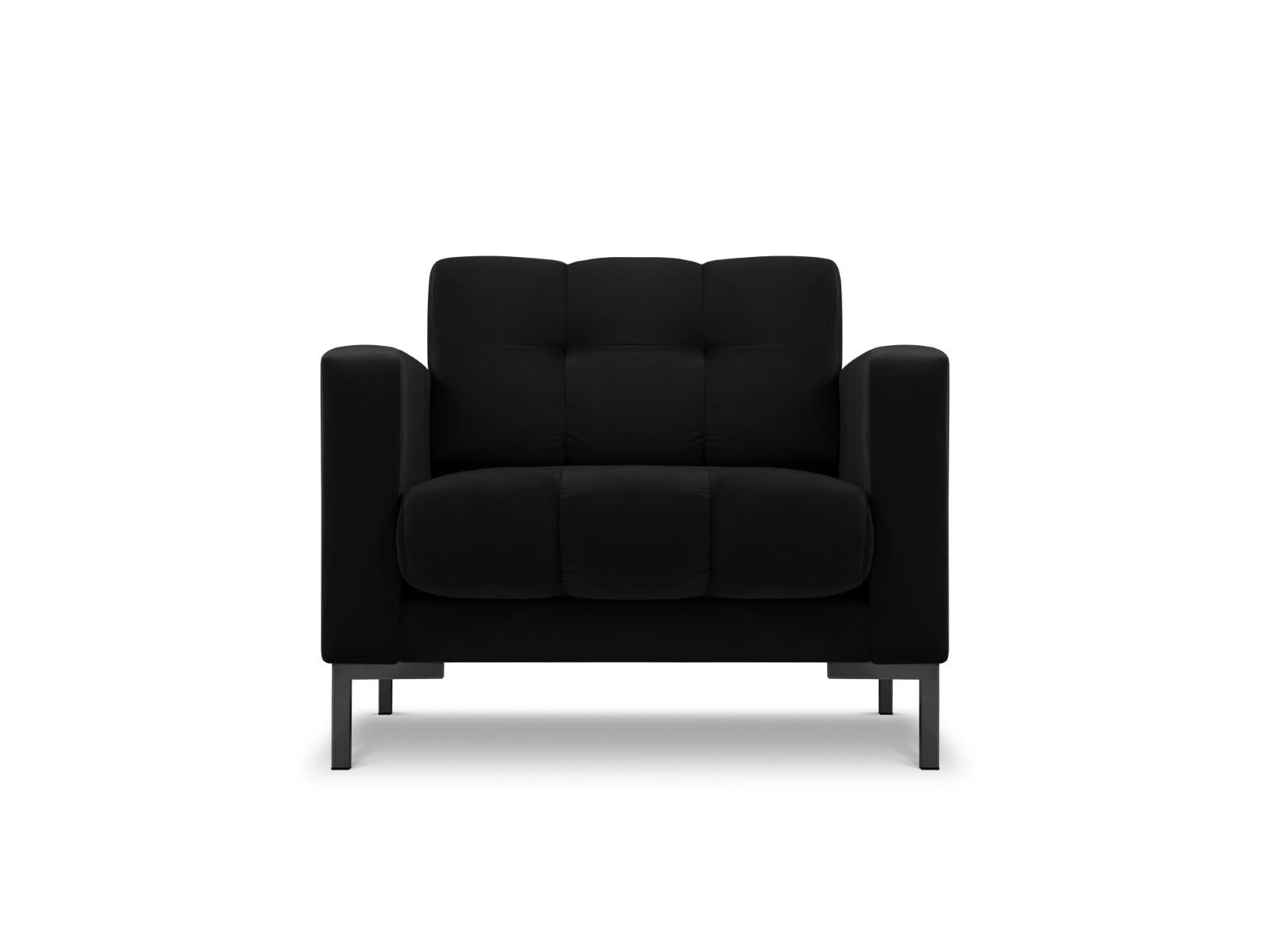 SESSEL Mamaia aus Samt schwarz - Schwarz, Textil (92/75/87cm) - Micadoni