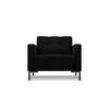 SESSEL Mamaia aus Samt schwarz - Schwarz, Textil (92/75/87cm) - Micadoni