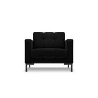 SESSEL Mamaia aus Samt schwarz - Schwarz, Textil (92/75/87cm) - Micadoni
