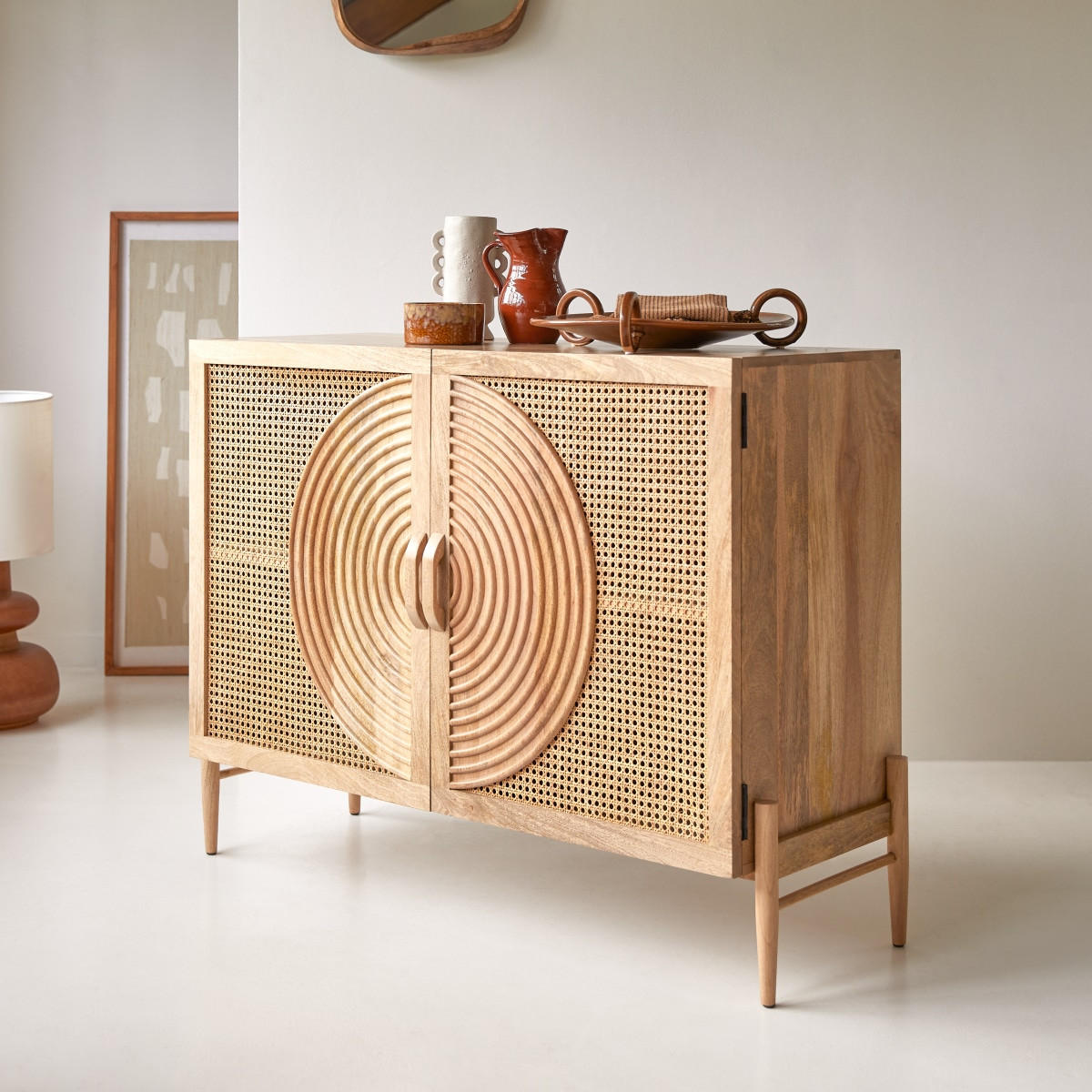SIDEBOARD Sina Natur aus Mango - Naturfarben, Holz (114/90/46cm) - Tikamoon