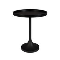 BEISTELLTISCH Jason Rund 46 cm Schwarz - Schwarz, Holzwerkstoff (46/46/55.7cm) - Zuiver
