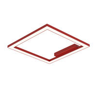 LED-DECKENLEUCHTE - Rot, Metall (40/40/100cm) - Lumicom