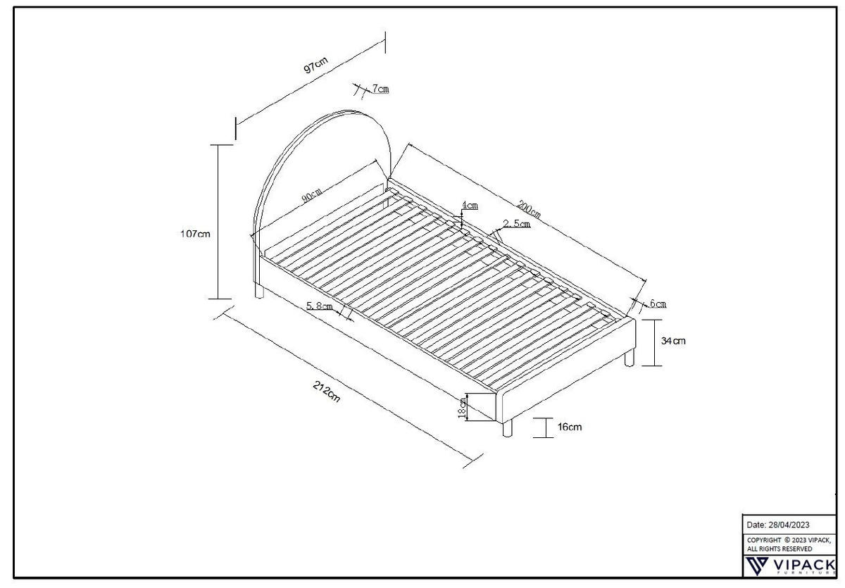 POLSTERBETT Karlotta 97x107x212 aus Holzwerkstoff in Grün - Grün, Holzwerkstoff (90/200cm) - 58aufmkessel
