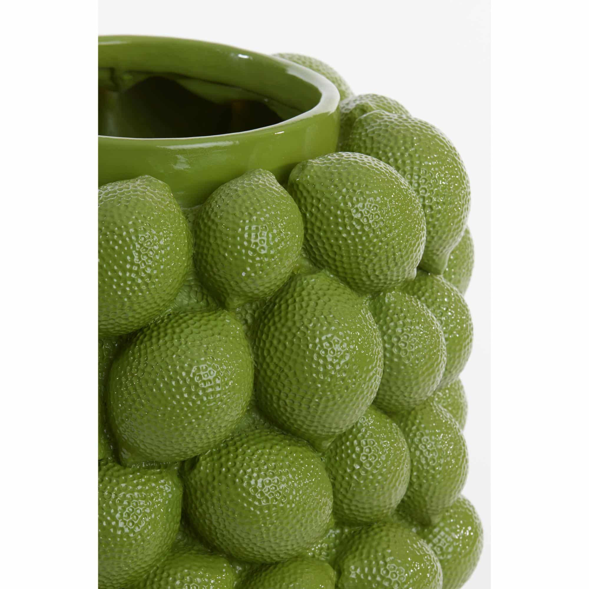 VASE Lemon Grün 24.5/24.5/18 cm - Grün, Kunststoff (18cm) - Light & Living