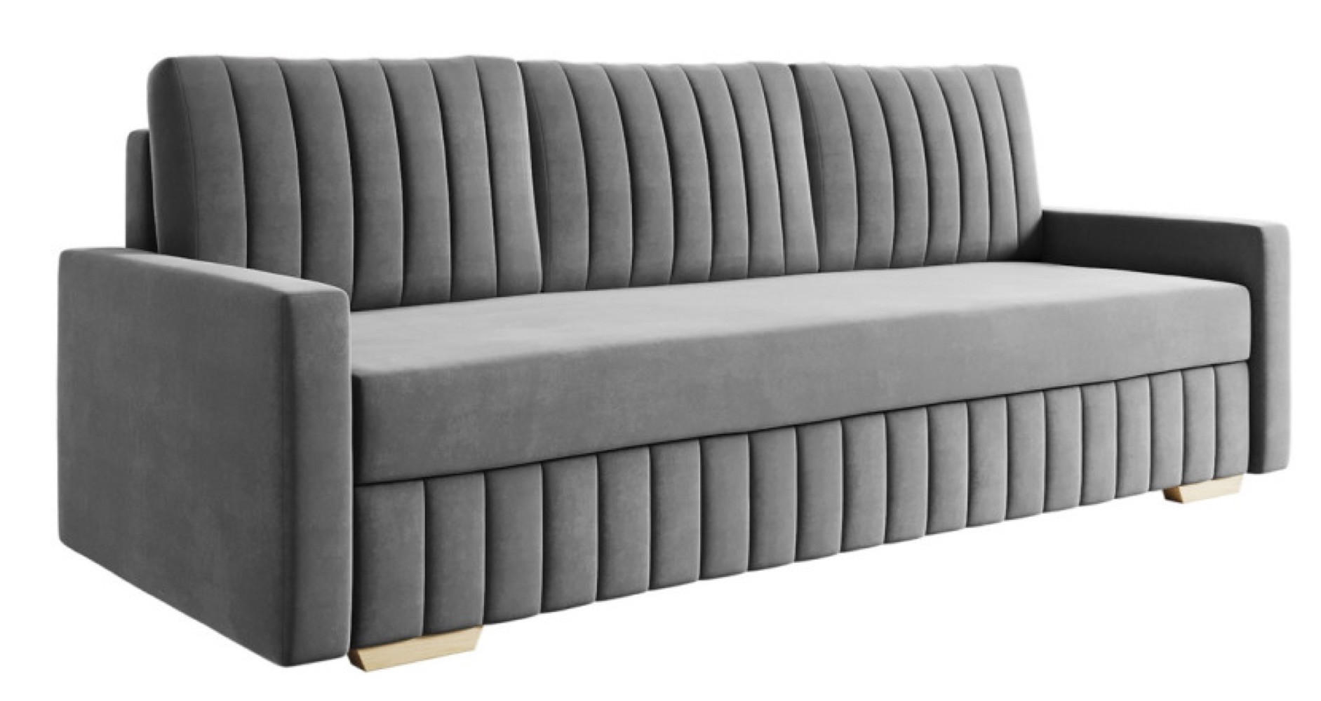 SITZSOFA Grau Bella Modern - Grau, Textil (217/92/85cm) - Sepro Meble