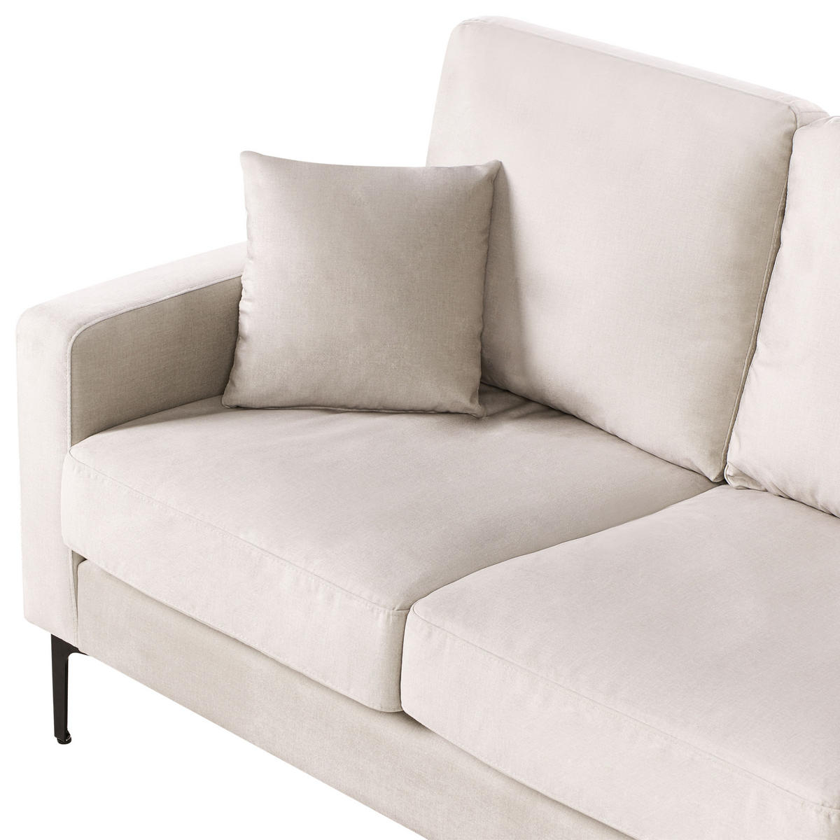 POHOVKA 3-místná Látka Světle béžová Gavle - béžová, textil (183/83/78cm) - Beliani