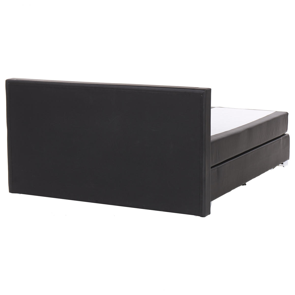 BOXSPRINGBETT 180/200cm Schwarz President - Schwarz, Textil (180/200cm) - Beliani