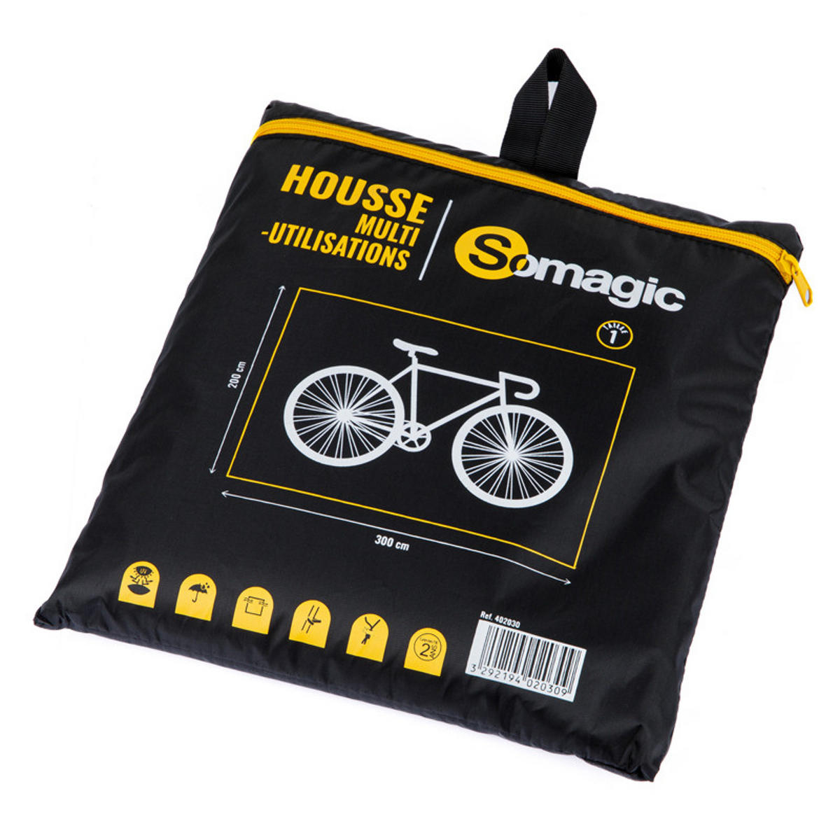 MULTIFUNKTIONSHÜLLE 200/300 cm - Schwarz, Textil (200/300/51cm) - Somagic
