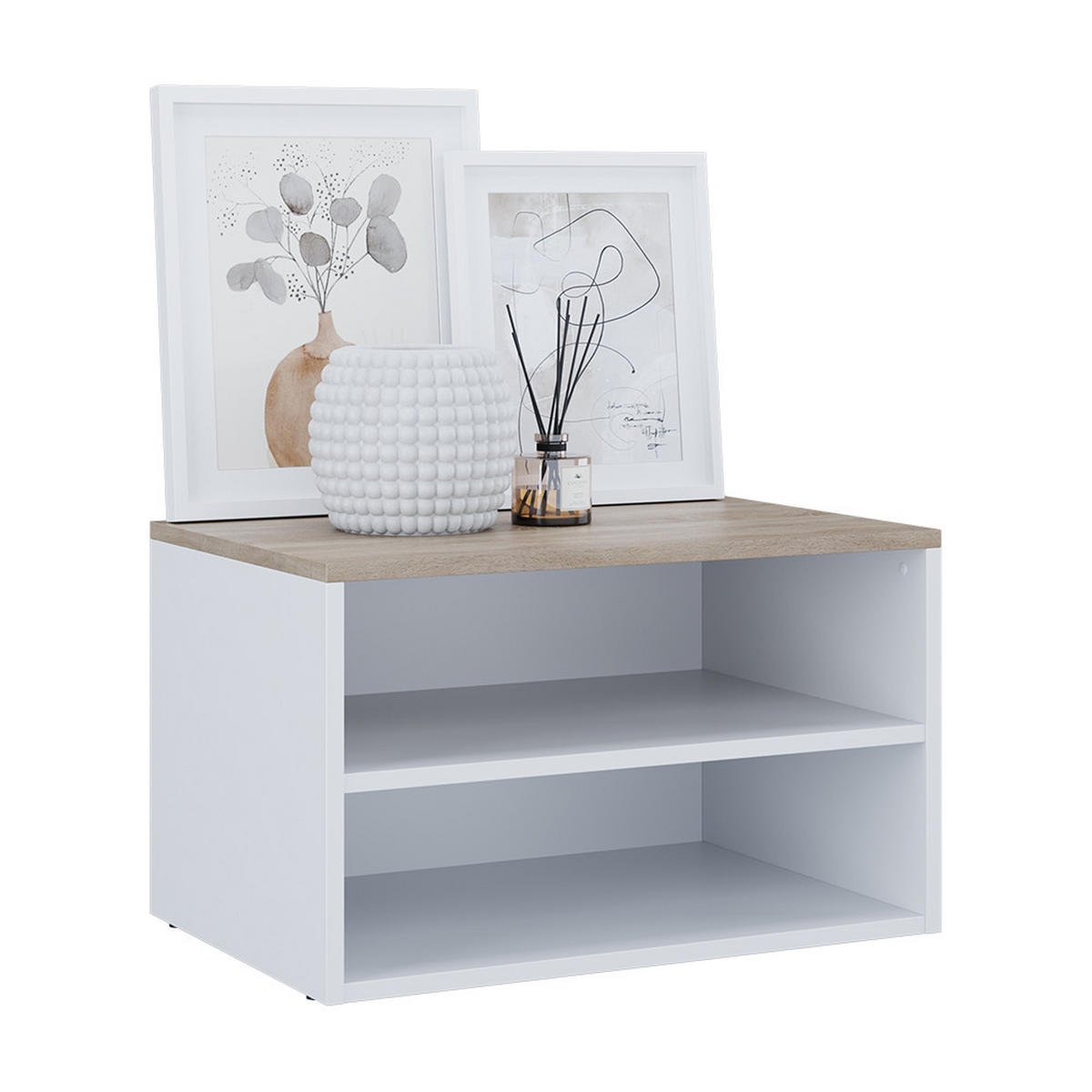 KOMODA Betti Bílá/Sonoma - bílá/Sonoma dub, kompozitní dřevo (60/36/40cm) - Vicco