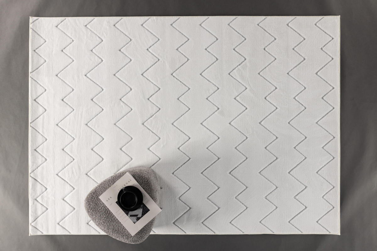 WOHNZIMMERTEPPICH FIA Weiß 200x290x2 cm - Weiß, Textil (200/290cm) - FURNLUX