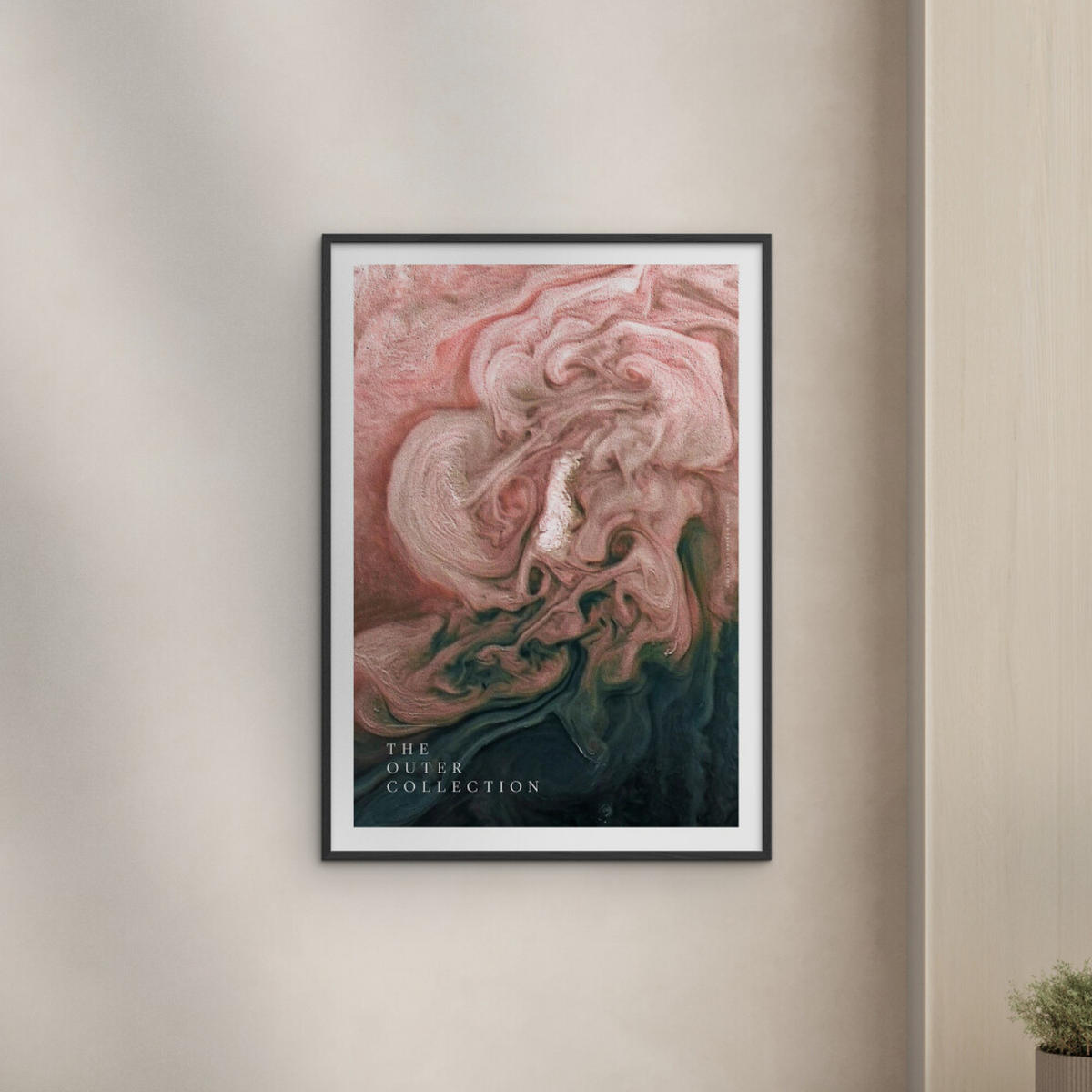 POSTER mit Rahmen Arch Atelier - The Outer Collection – 003 - Pink/Schwarz, Holz/Papier (50/70cm) - Poster&Frame
