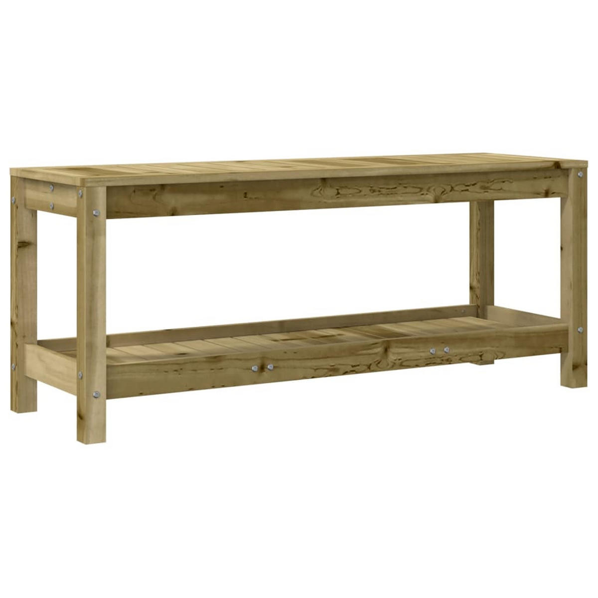 GARTENBANK 108x35x45 cm Imprägniertes Kiefernholz - Braun, Holz (108/45/35cm) - furnicato