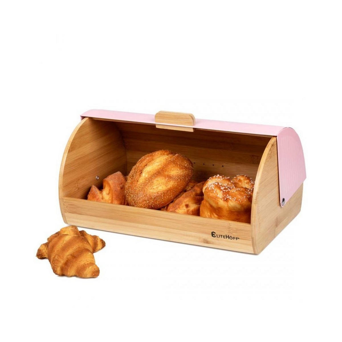 BROTKASTEN Rosa 38/25/19 cm 66077 - Pink, Metall (25/19/38cm) - Elitehoff