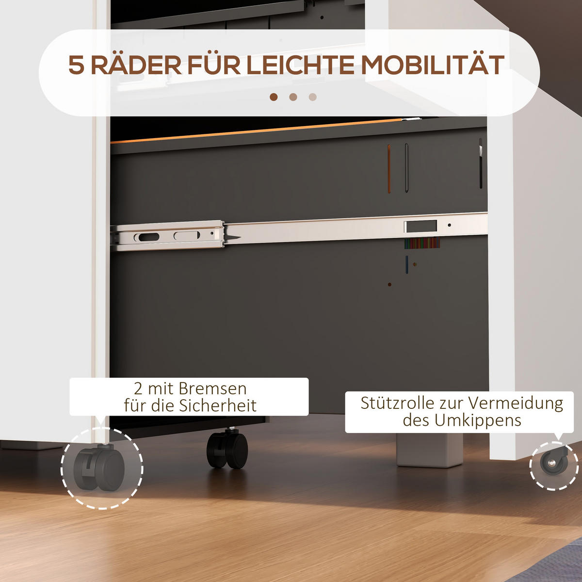 AKTENSCHRANK mit Schloss, für A5 Legal, Briefformat, Stahl - Weiß, Metall (43.5/60/37cm) - Vinsetto