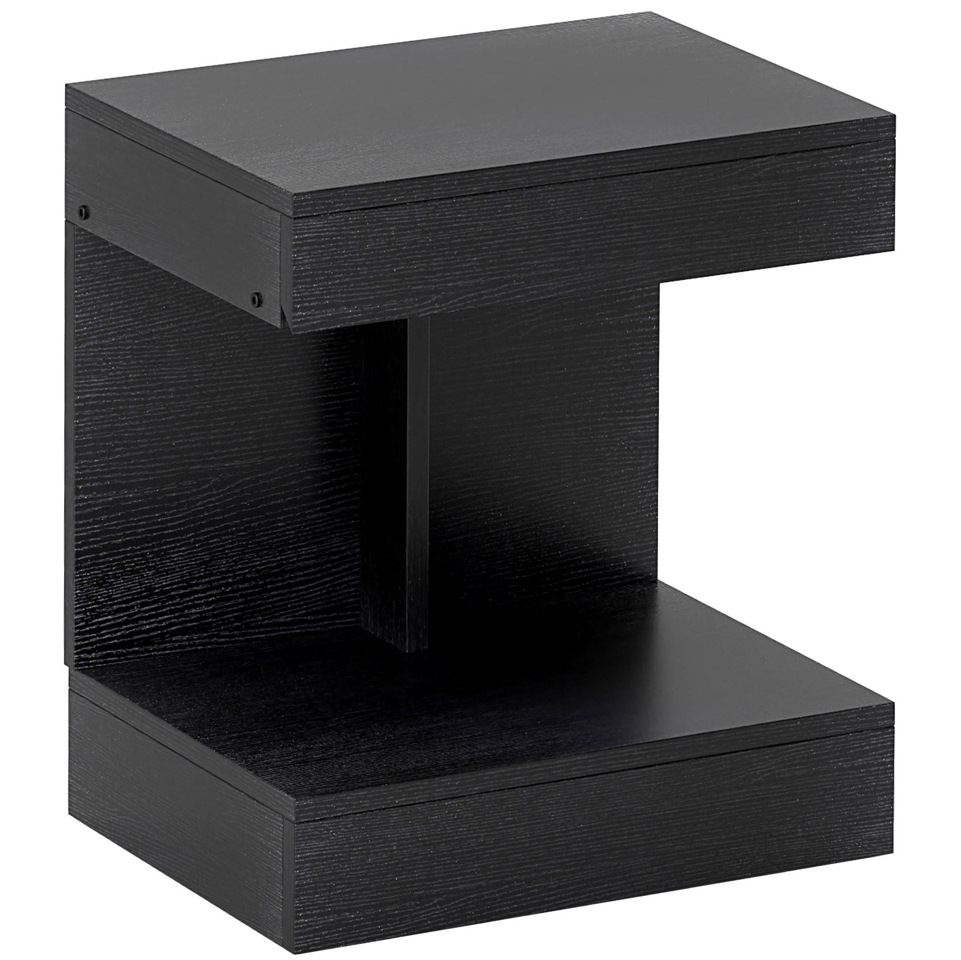 Redom Nachttisch Schwarz 40x46x30 cm