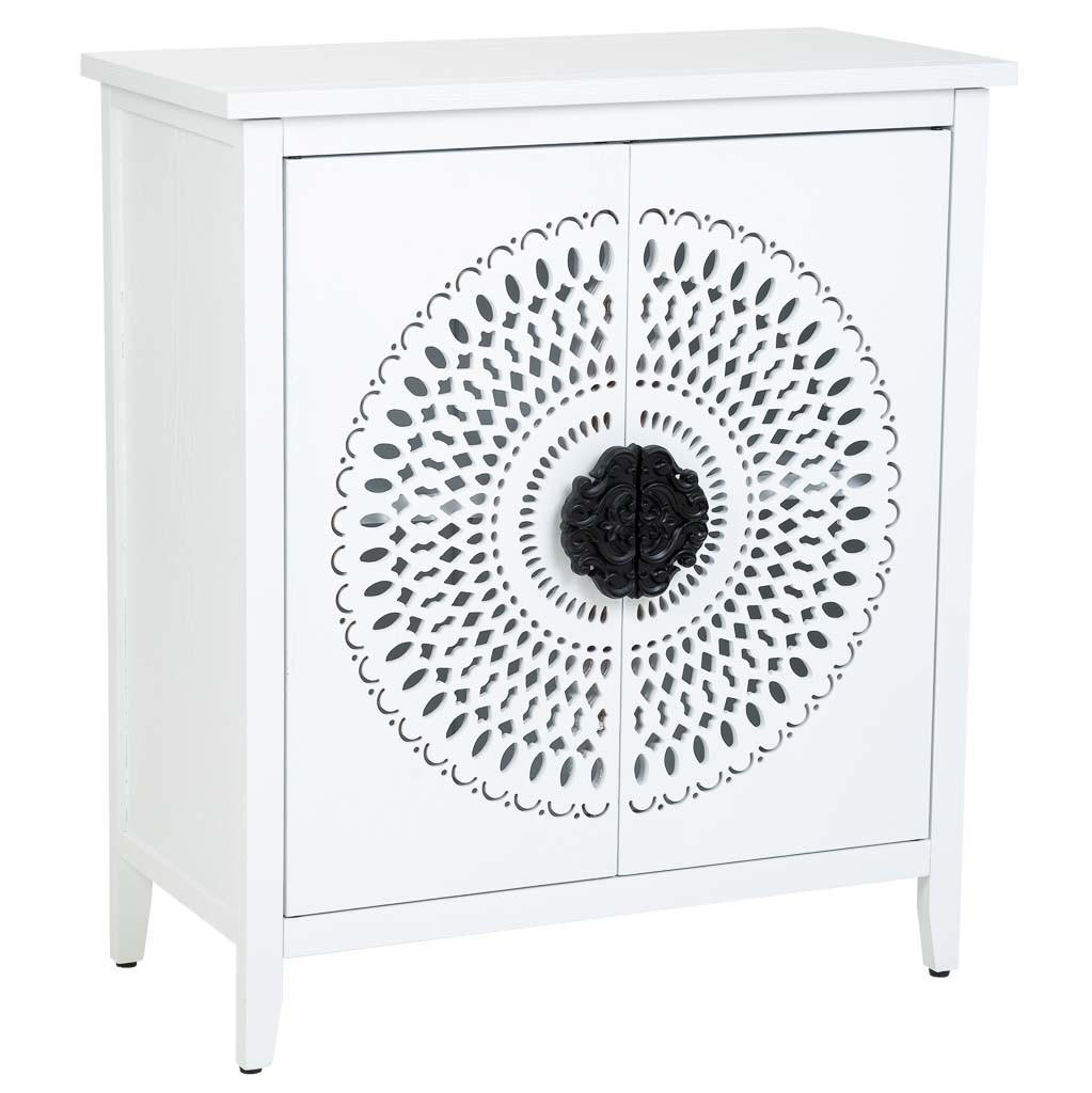 SIDEBOARD aus Holz mit 2 türiges 78x38x87 - Weiß, Holz (78/87/38cm) - Wanderlust