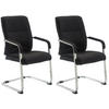 SCHWINGSTUHL 2er Set Stoff schwarz - Schwarz, Textil/Metall (58/102/65cm) - CLP