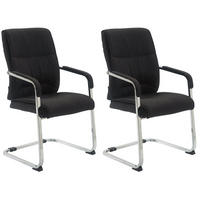 SCHWINGSTUHL 2er Set Stoff schwarz - Schwarz, Textil/Metall (58/102/65cm) - CLP