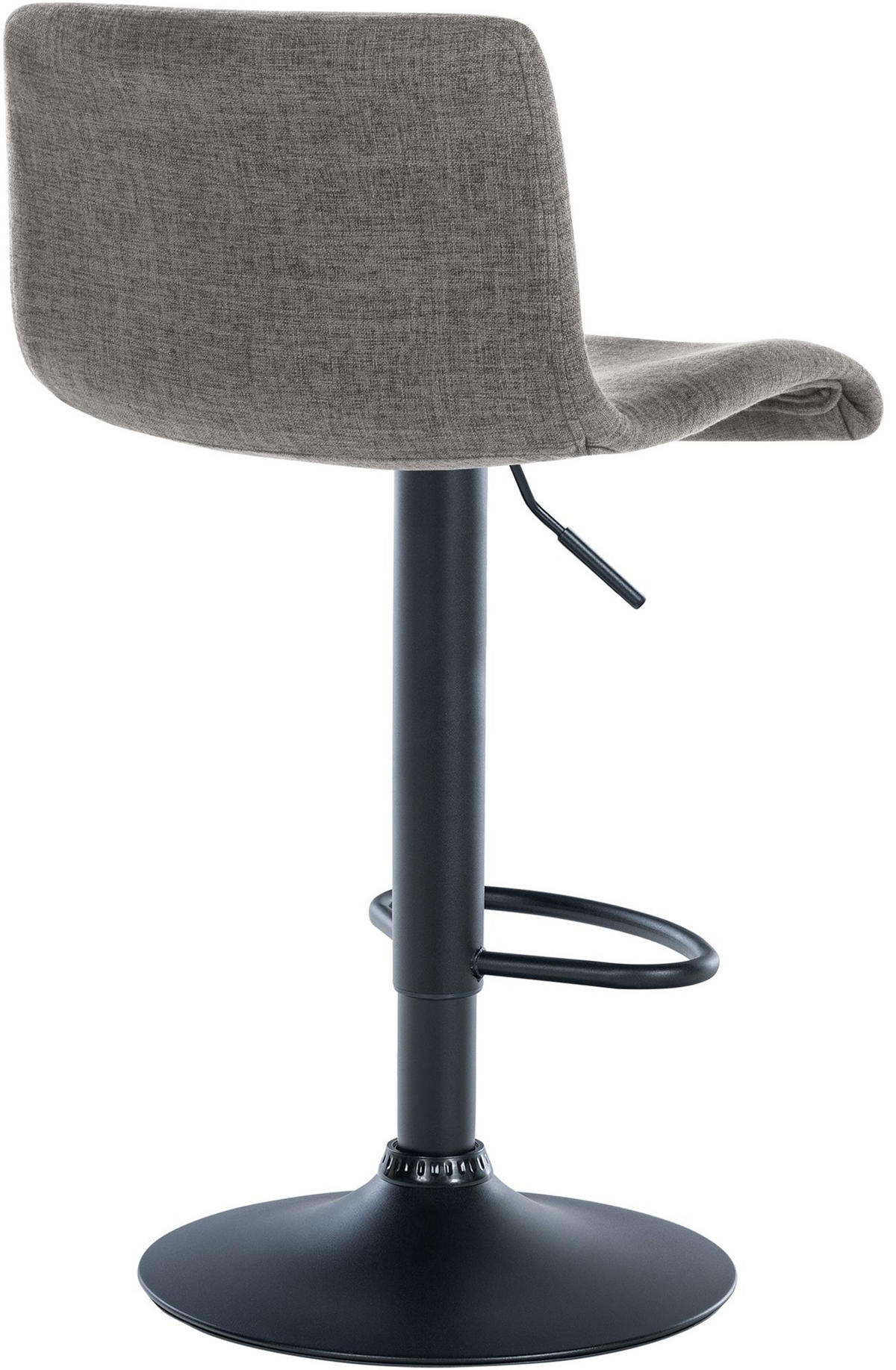 BARHOCKER 2er Set Brandon Stoff hellgrau - Schwarz/Grau, Textil/Metall (39/104/36cm) - TPFLiving