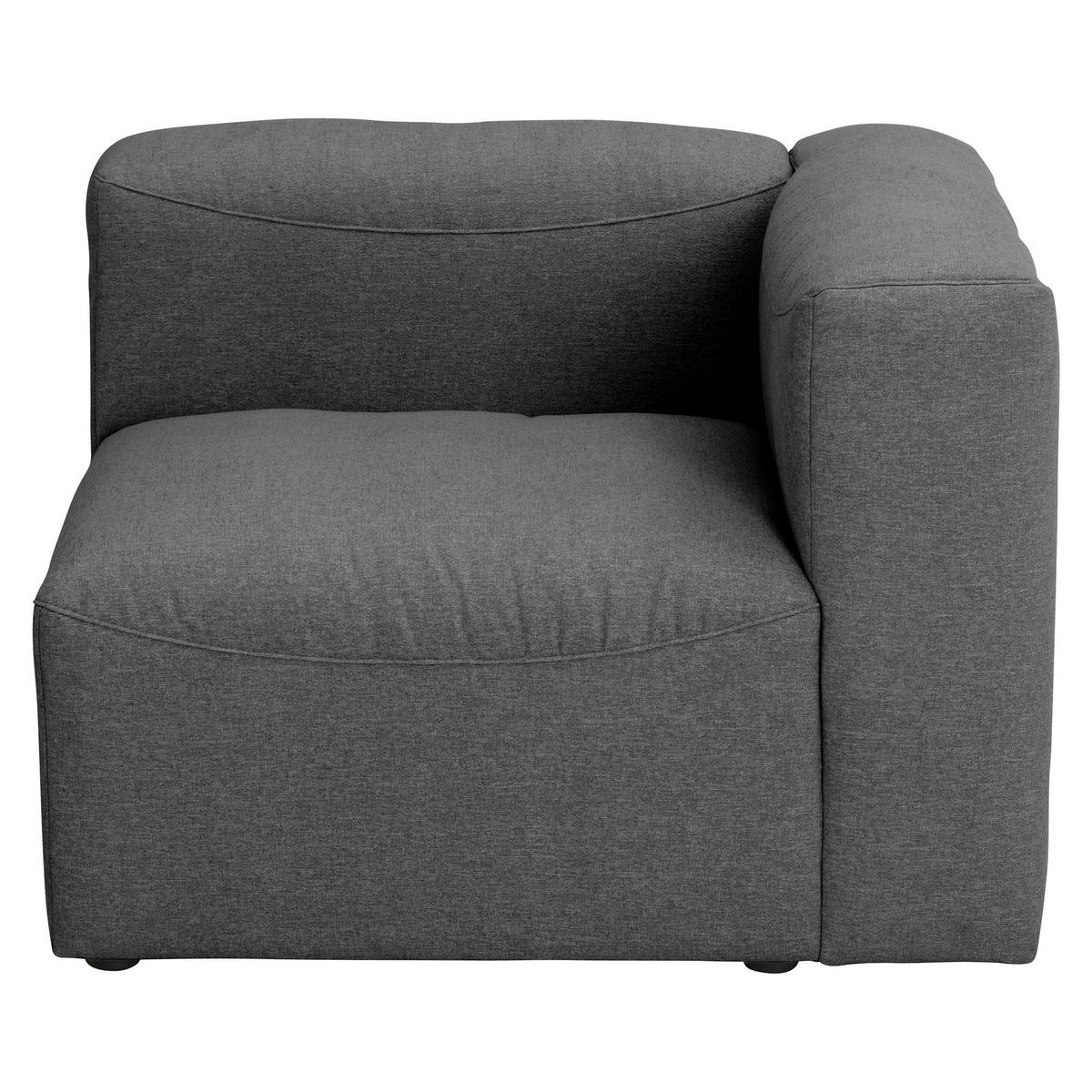 SOFA Element Armlehne rechts Kattrina Flachgewebe anthrazit - Anthrazit, Kunststoff (100/73/100cm) - 58aufmkessel