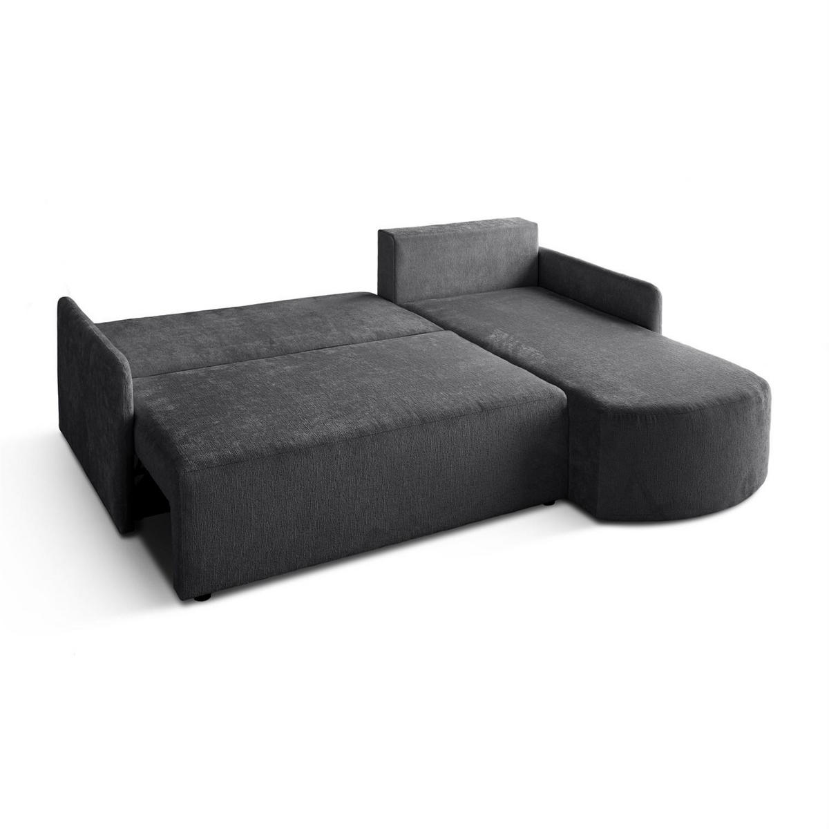 ECKSOFA BLISS mit Schlaffunktion und Bettkasten Harmony 90 - Grau, Textil (212/160cm) - Lookway