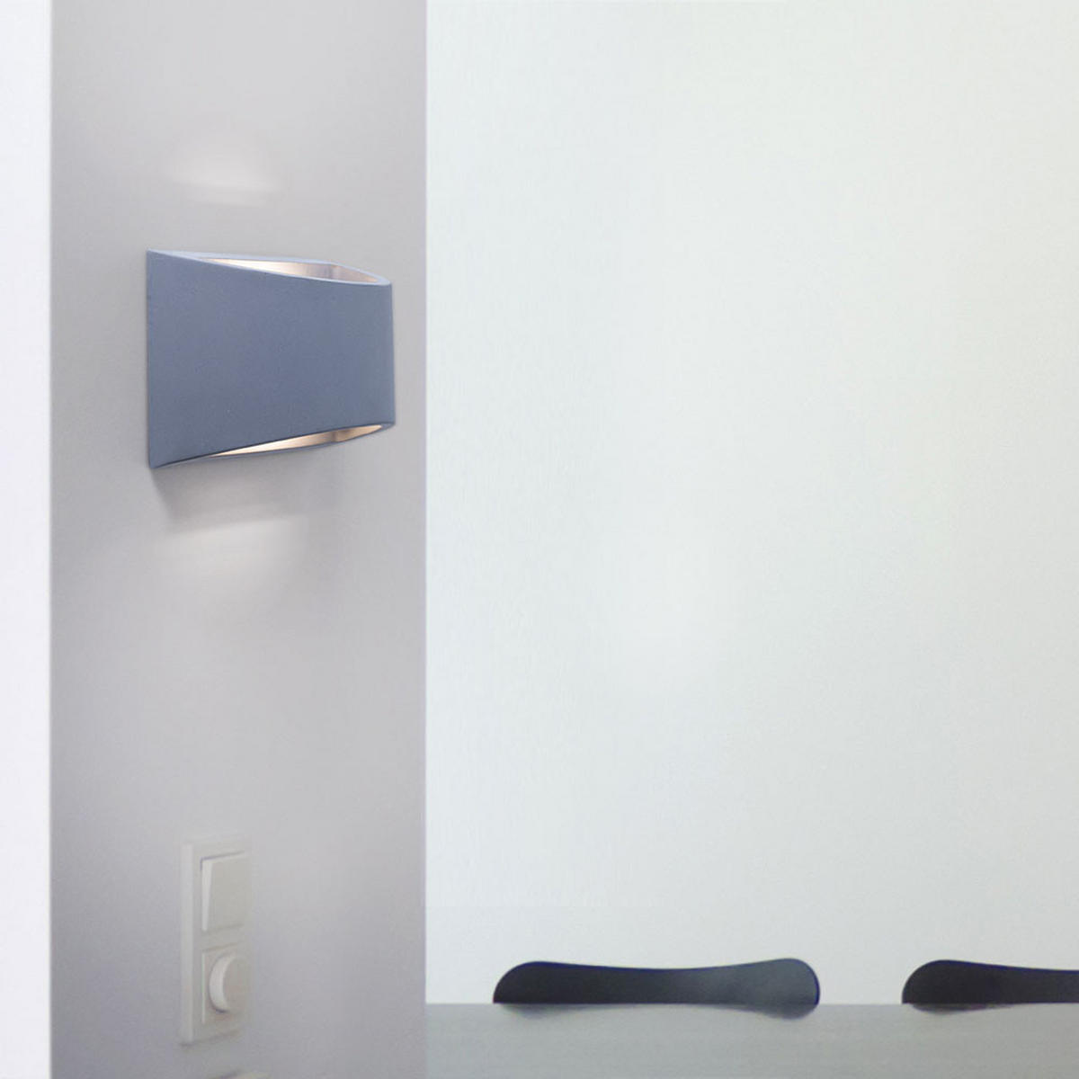 WANDLEUCHTE Betonoptik Grau - Grau, Stein (20/12/8.8cm) - Globo Lighting