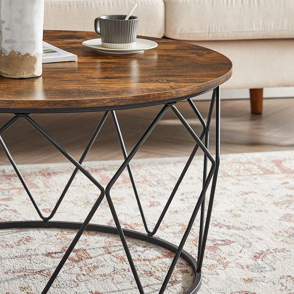 COUCHTISCH BEISTELLTISCH - Braun, Holzwerkstoff (80/80/45cm) - Hansiro