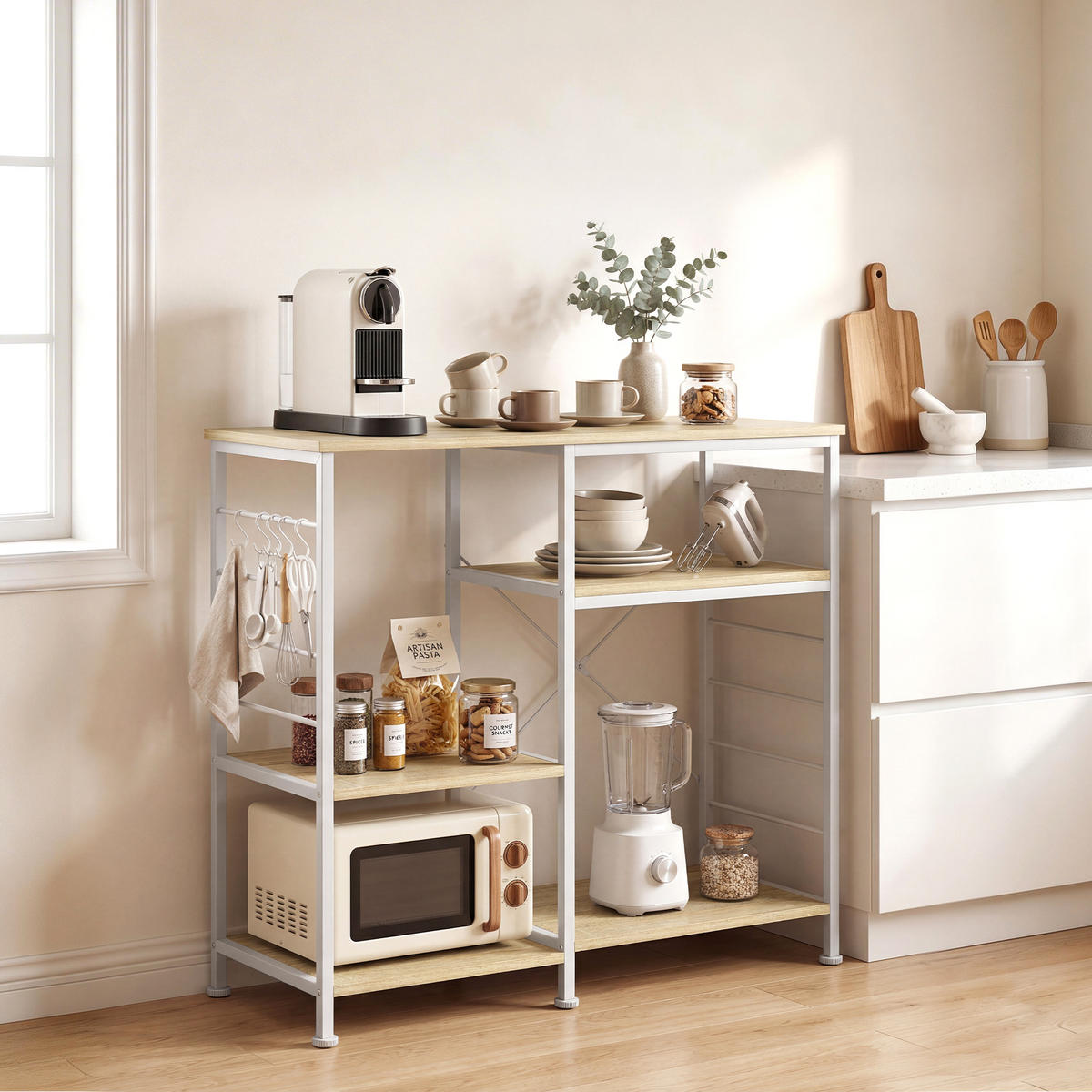 KÜCHENREGAL Eichefarben 1 Stück - Eichefarben, Holzwerkstoff (39/83.5/90cm) - GiPP