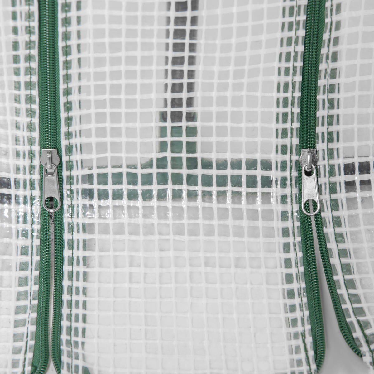MINI GEWÄCHSHAUS DE-05831 mit 2 Reißverschlusstüren 180/90/90 cm Weiß - Weiß, Kunststoff/Metall (90/90/180cm) - ComfortXL
