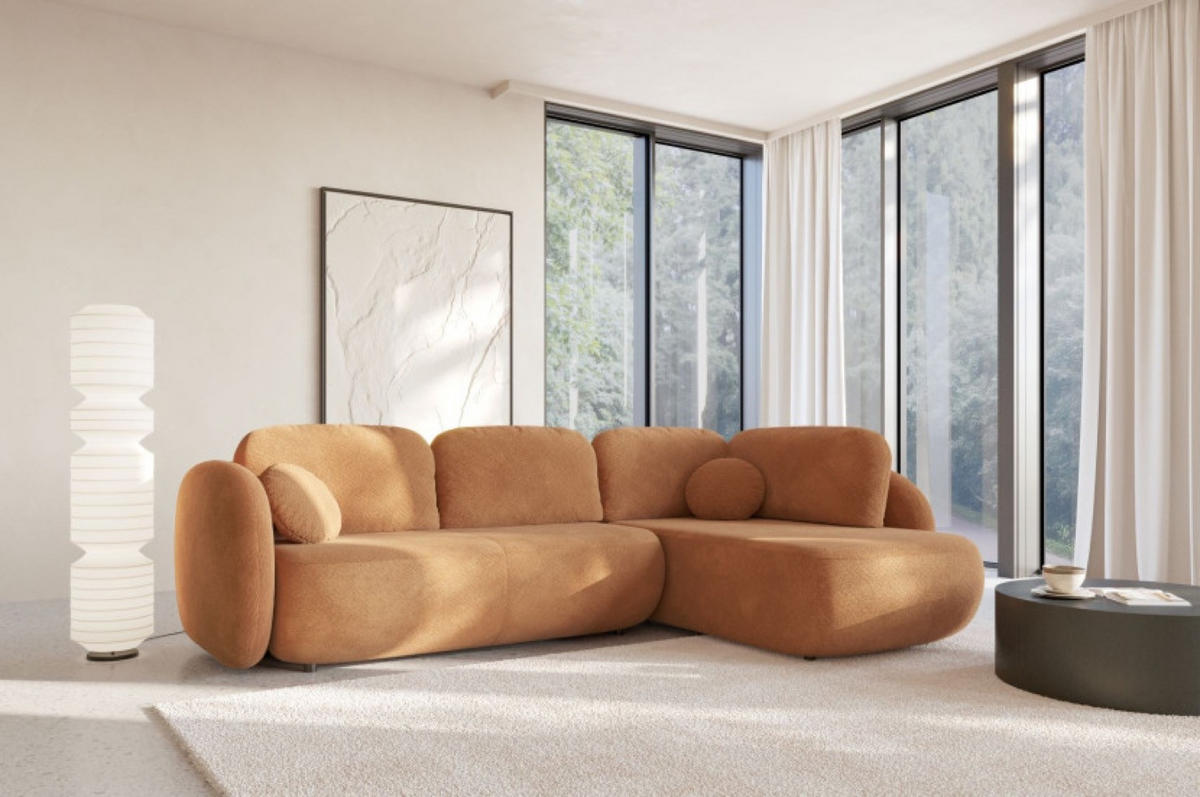 ECKSOFA Orange OLIVIO II Ausziehbar Rechts - Orange, Textil (190/289cm) - Sepro Meble