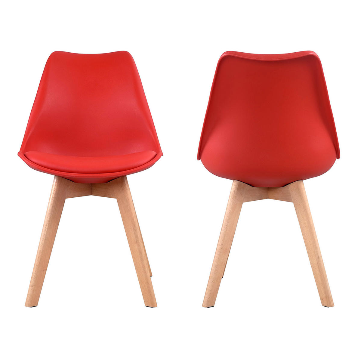 STÜHLE Nora Rot 4er-Set - Rot, Kunststoff (49/81/52cm) - Happy Garden