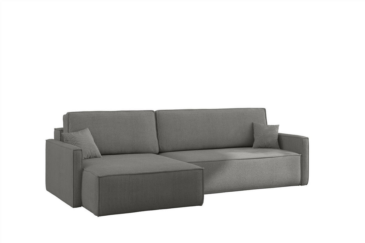 ECKSOFA Louis Scala - Grau, Holzwerkstoff/Textil (250/142cm) - Fun Möbel