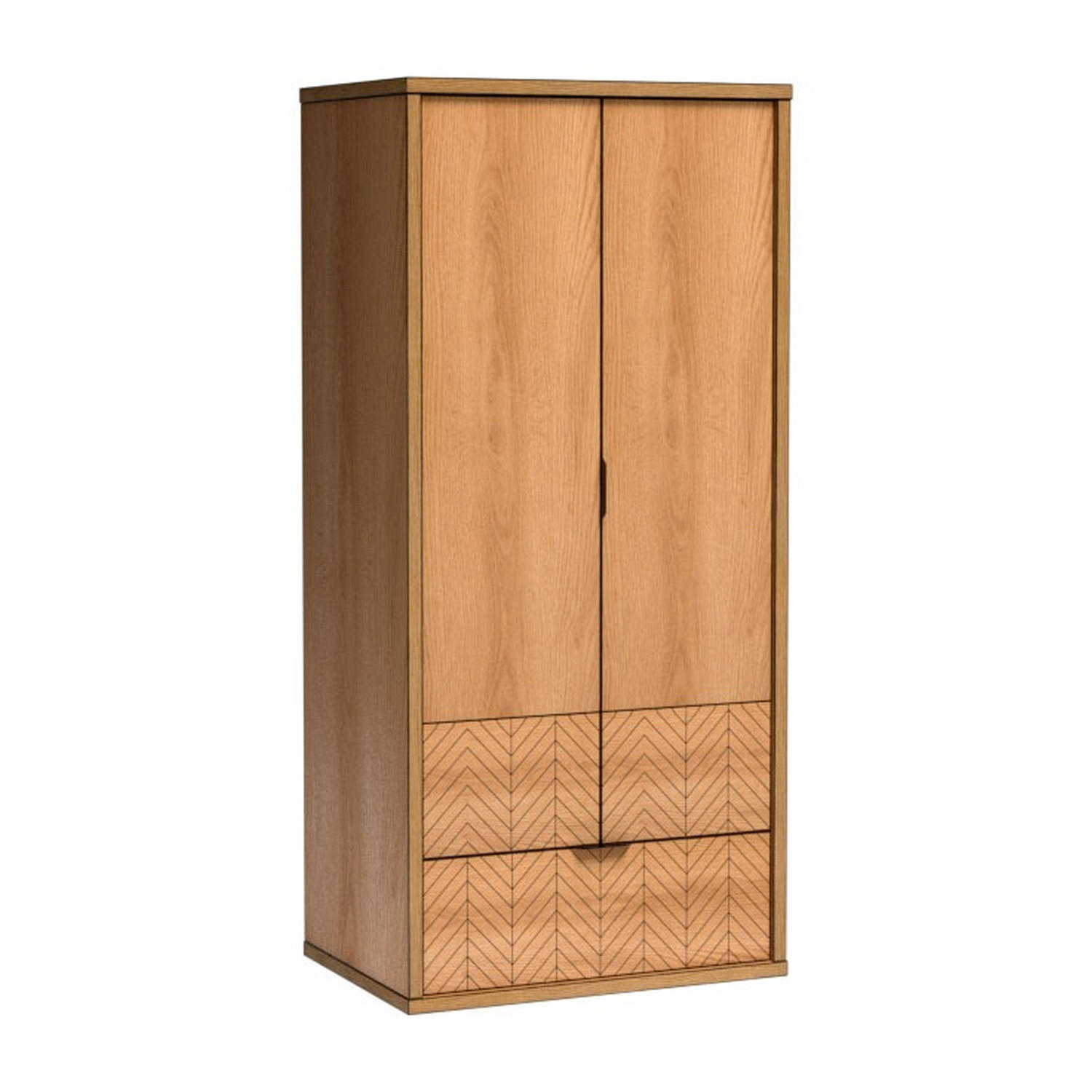 KLEIDERSCHRANK Fonti F-1 86,5 x 187,4 x 60,5 cm Karamell-Eiche - Eichefarben, Holzwerkstoff (86.5/187.4/60.5cm) - Koseto