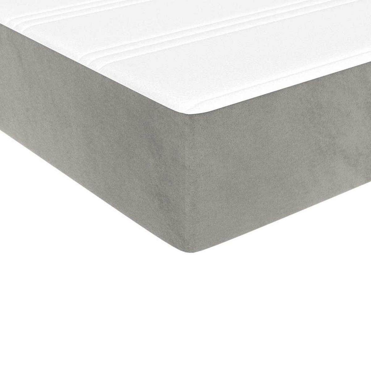 BOXSPRINGBETT 80/200 Cm Grau Samt - Grau, Textil (80/203cm) - vidaXL