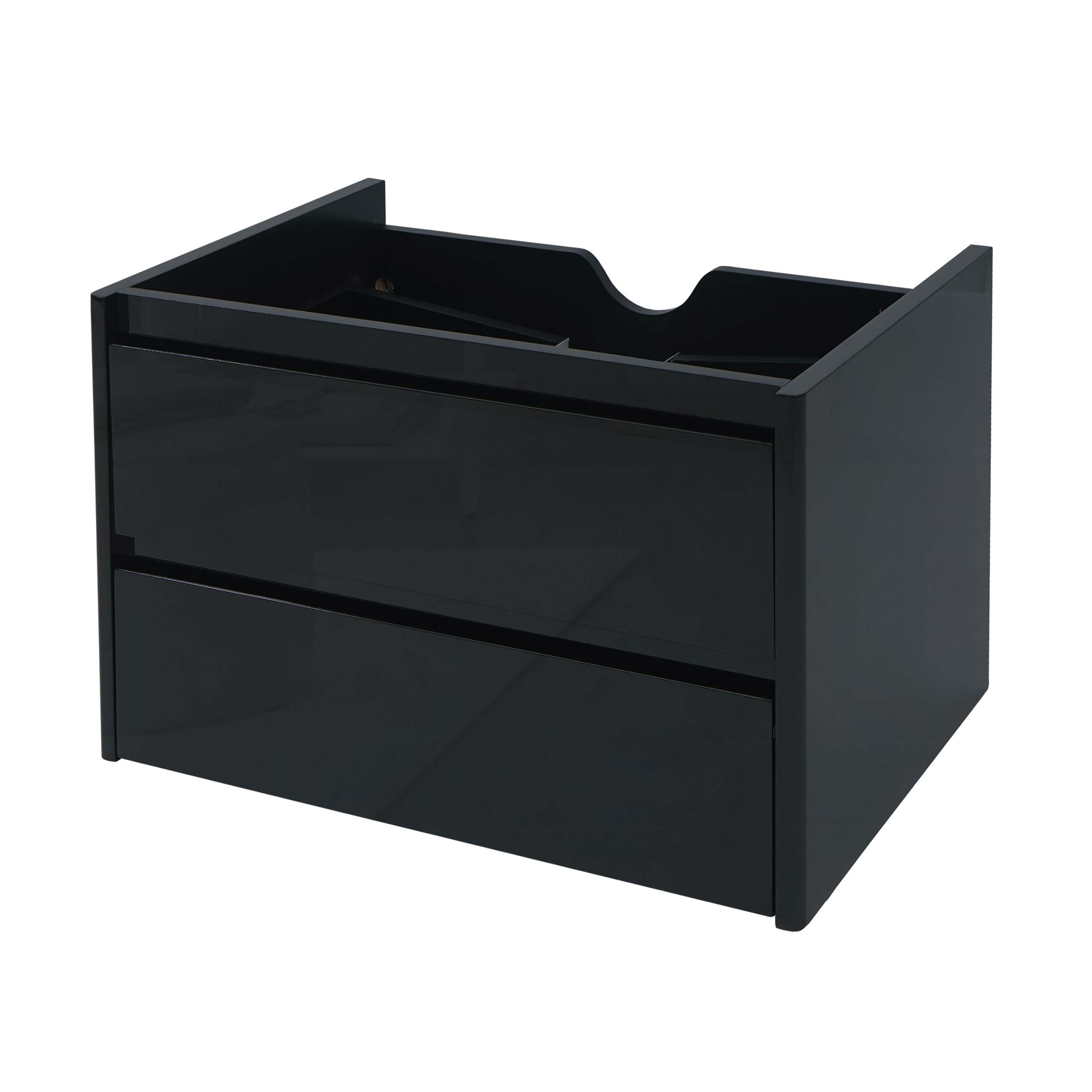 WASCHBECKENUNTERSCHRANK Schwarz - Schwarz, Holz (61/48/47cm) - MCW