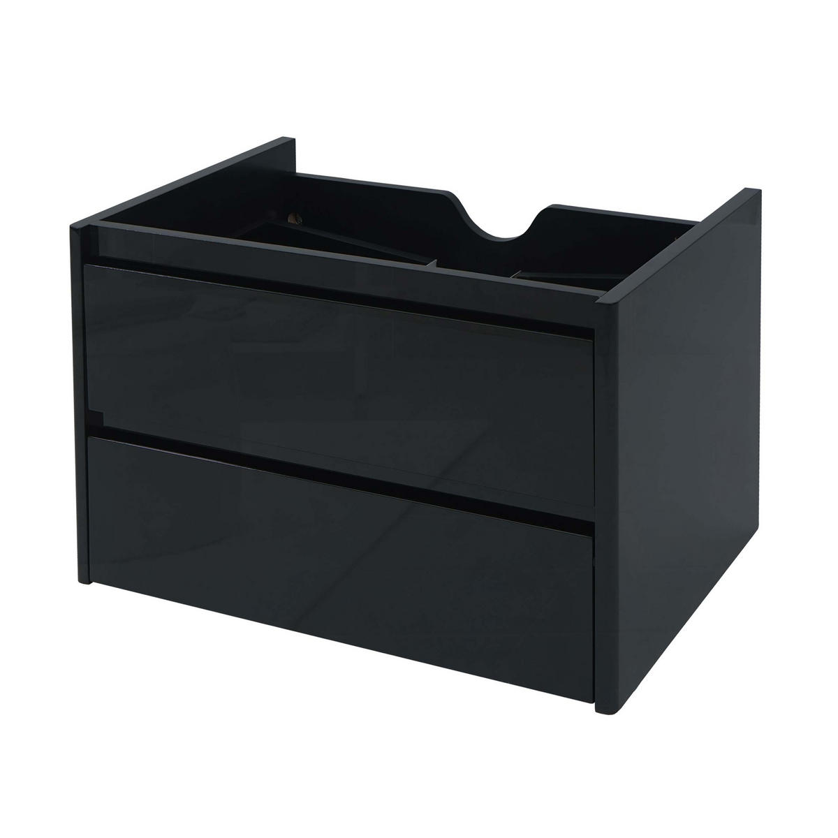 WASCHBECKENUNTERSCHRANK Schwarz - Schwarz, Holz (61/48/47cm) - MCW