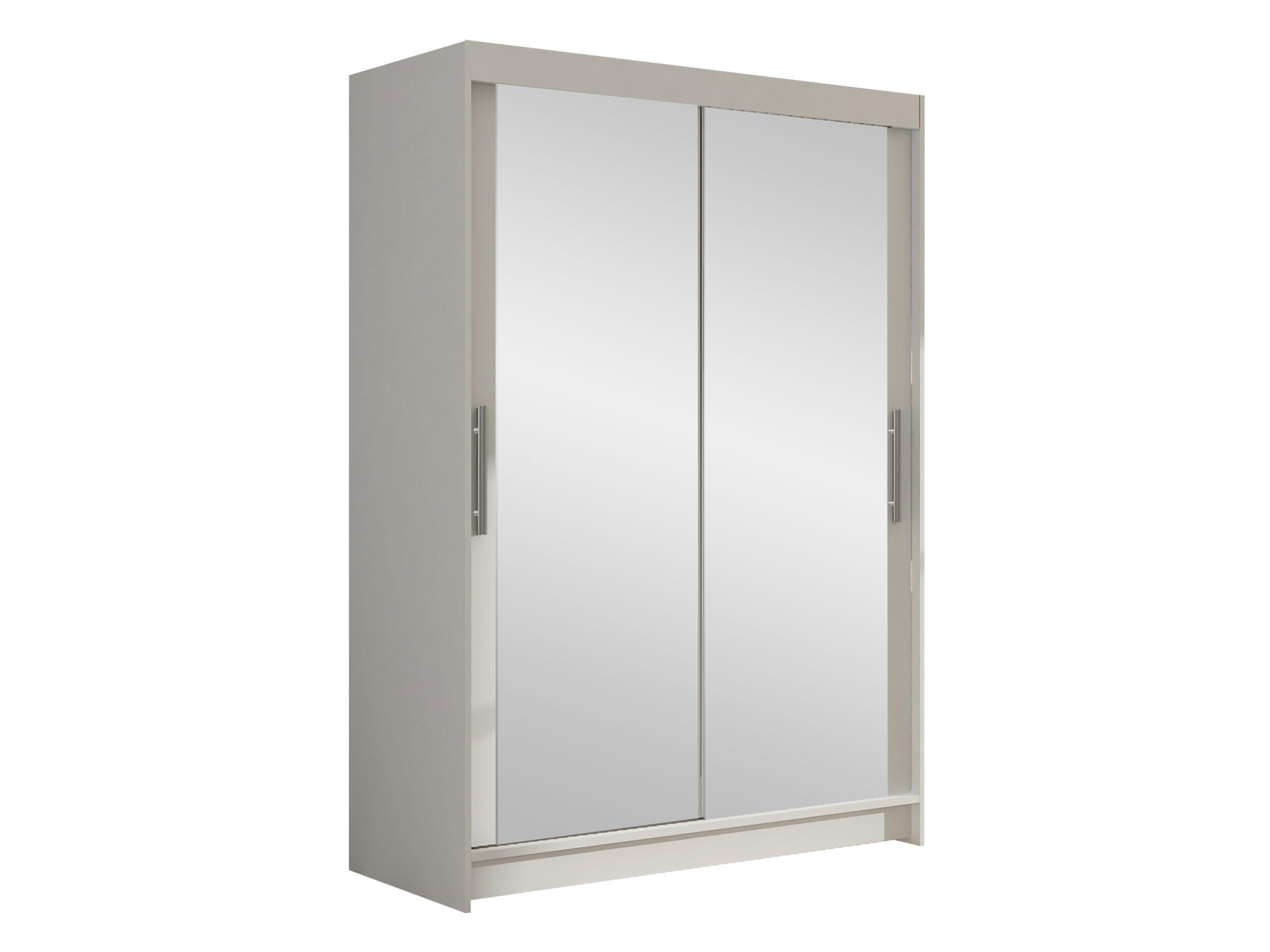 KLEIDERSCHRANK Miami VII - Silberfarben/Weiß, Holzwerkstoff/Kunststoff (120/200/58cm) - MIRJAN24